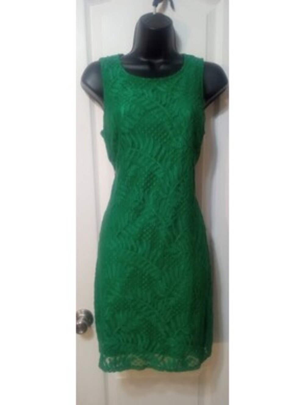 Sharagano Meadow Green Lace Tank Dress | Size 10
